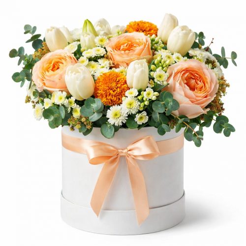 Цветочная композиция «Персиковый сон»