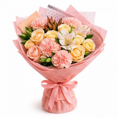 Авторский букет «Розовый шарм»