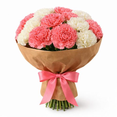 Букет из свежих цветов «Розовая мечта»