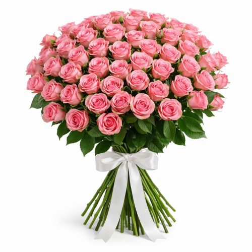 Монобукет «Розовая Вуаль»